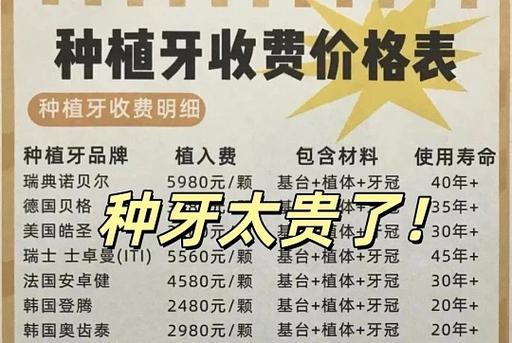 广州合肥种一颗牙多少钱?种植牙收费明细全曝光